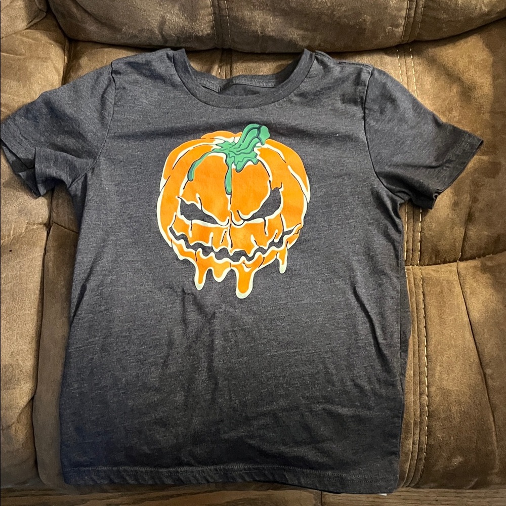 Fabkids Gray Halloween Pumpkin Tee